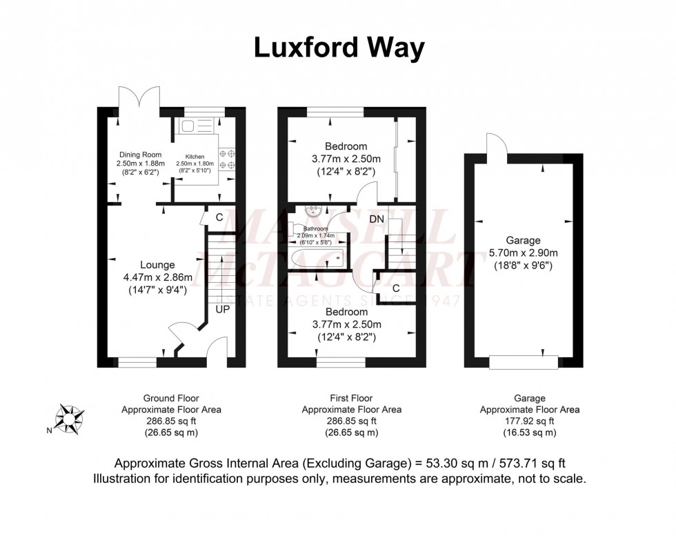 Floorplan for Luxford Way, Billingshurst, RH14