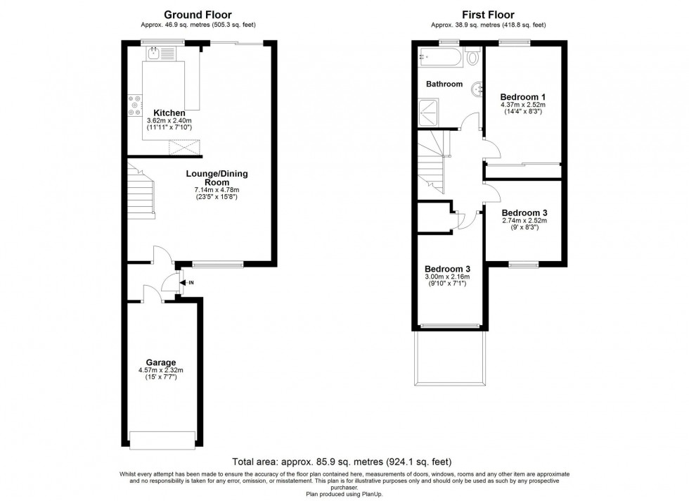 Floorplan for Mountbatten Close, Crawley, RH11