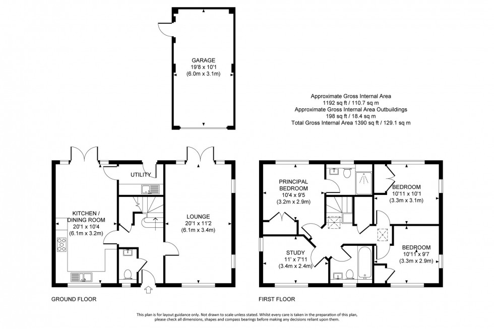 Floorplan for Marwick Close, Ansty, RH17