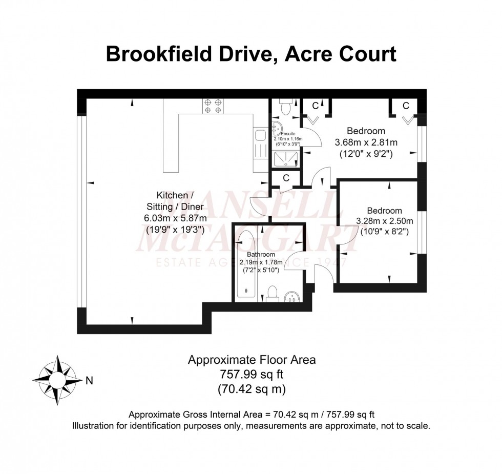 Floorplan for Brookfield Drive, Acre Court, RH6
