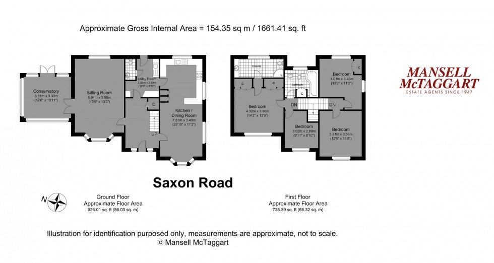 Floorplan for Saxon Road, Steyning, BN44