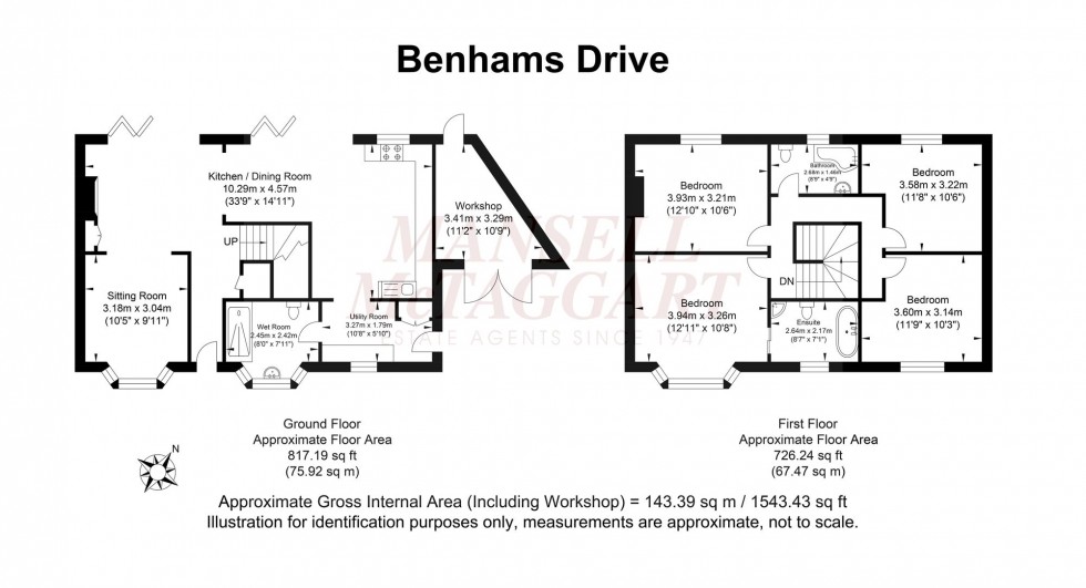 Floorplan for Benhams Drive, Horley, RH6