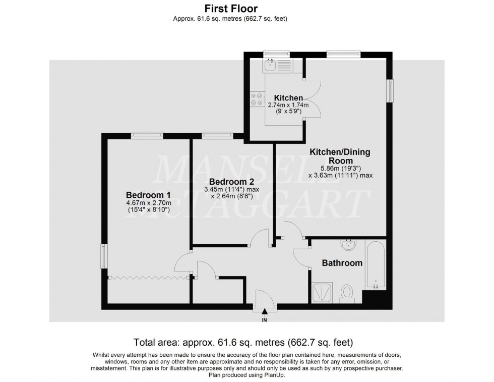 Floorplan for Millfield Court, Crawley, RH11