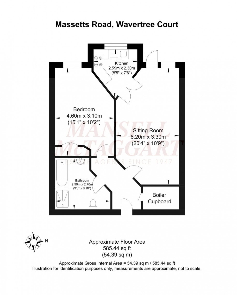 Floorplan for Massetts Road, Wavertree Court, RH6