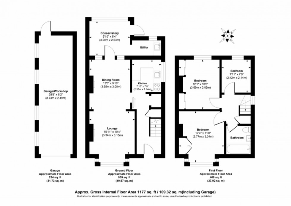 Floorplan for Dellney Avenue, Haywards Heath, RH16