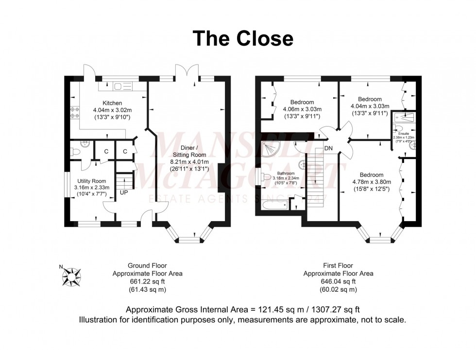 Floorplan for The Close, Horley, RH6