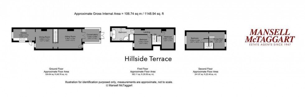 Floorplan for Hillside Terrace, Steyning, BN44