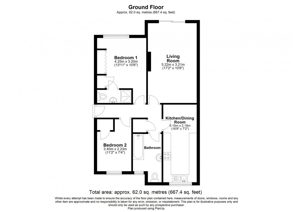 Floorplan for Twyhurst Court, East Grinstead, RH19