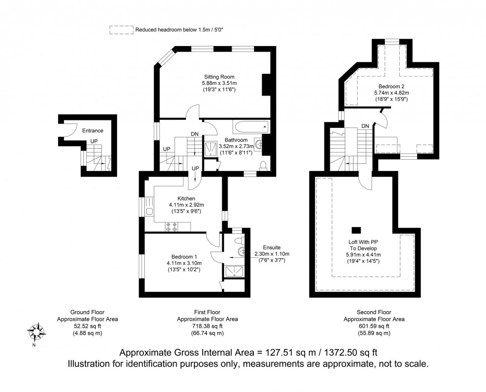 Floorplan for 1 Gladstone Buildings, High Street, BN8
