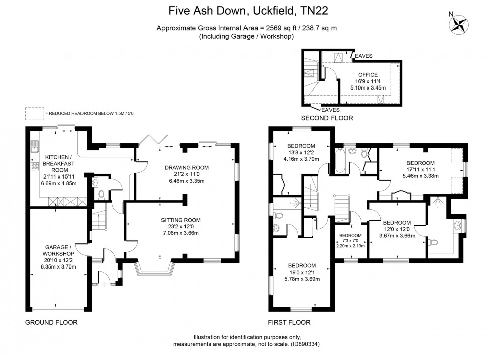 Floorplan for Five Ash Down, Uckfield, TN22