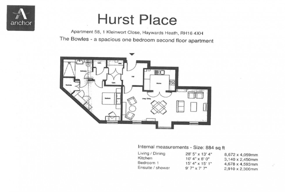 Floorplan for Kleinwort Close, Hurst Place, RH16