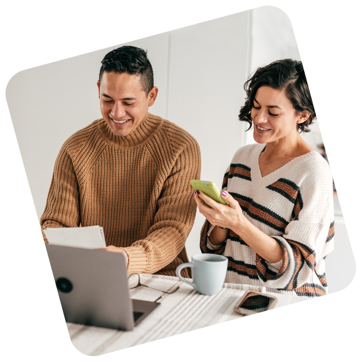 Couple calculating how much to borrow