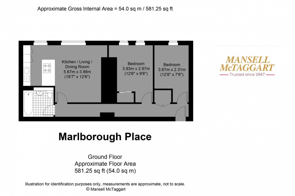 Floorplan for Marlborough Place, Brighton, BN1