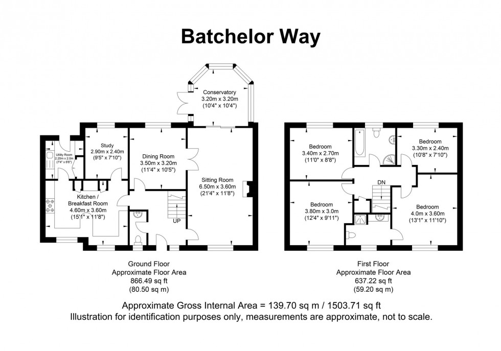 Floorplan for Batchelor Way, Uckfield, TN22