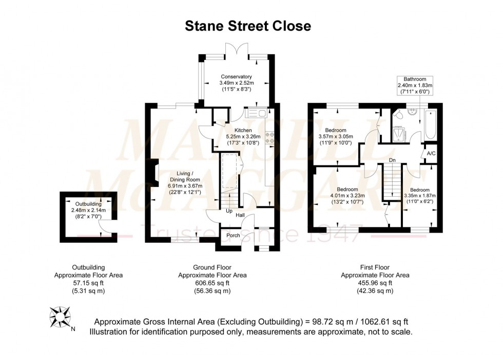 Floorplan for Stane Street Close, Codmore Hill, RH20