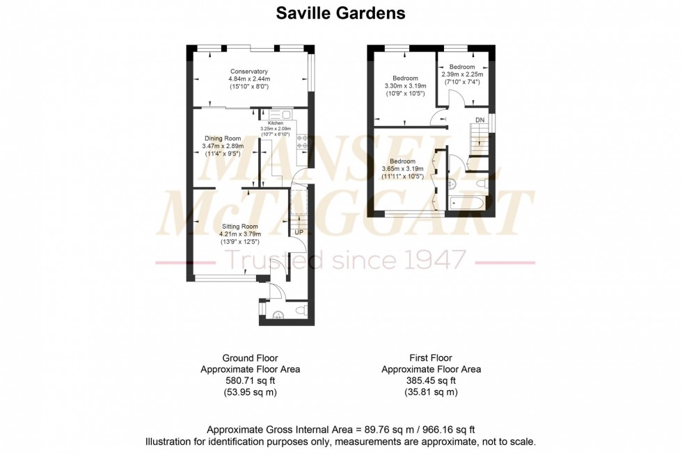 Floorplan for Saville Gardens, Billingshurst, RH14