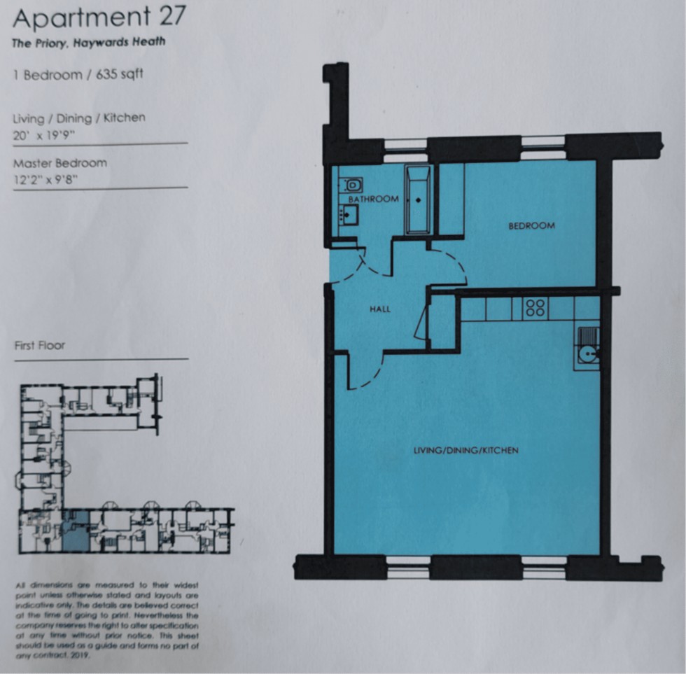 Floorplan for Syresham Gardens, The Priory Syresham Gardens, RH16
