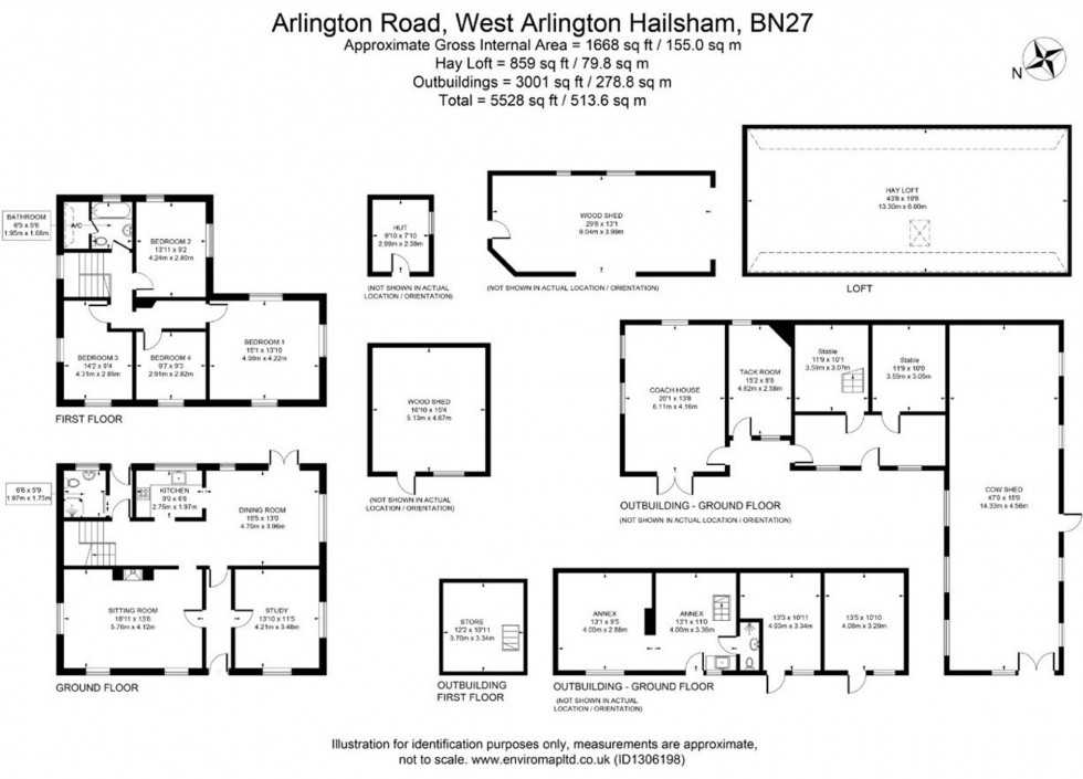 Floorplan for Arlington Road West, Hailsham, BN27