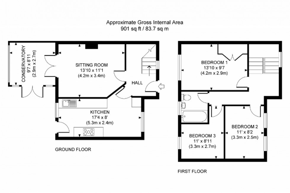 Floorplan for Vale Road, Haywards Heath, RH16