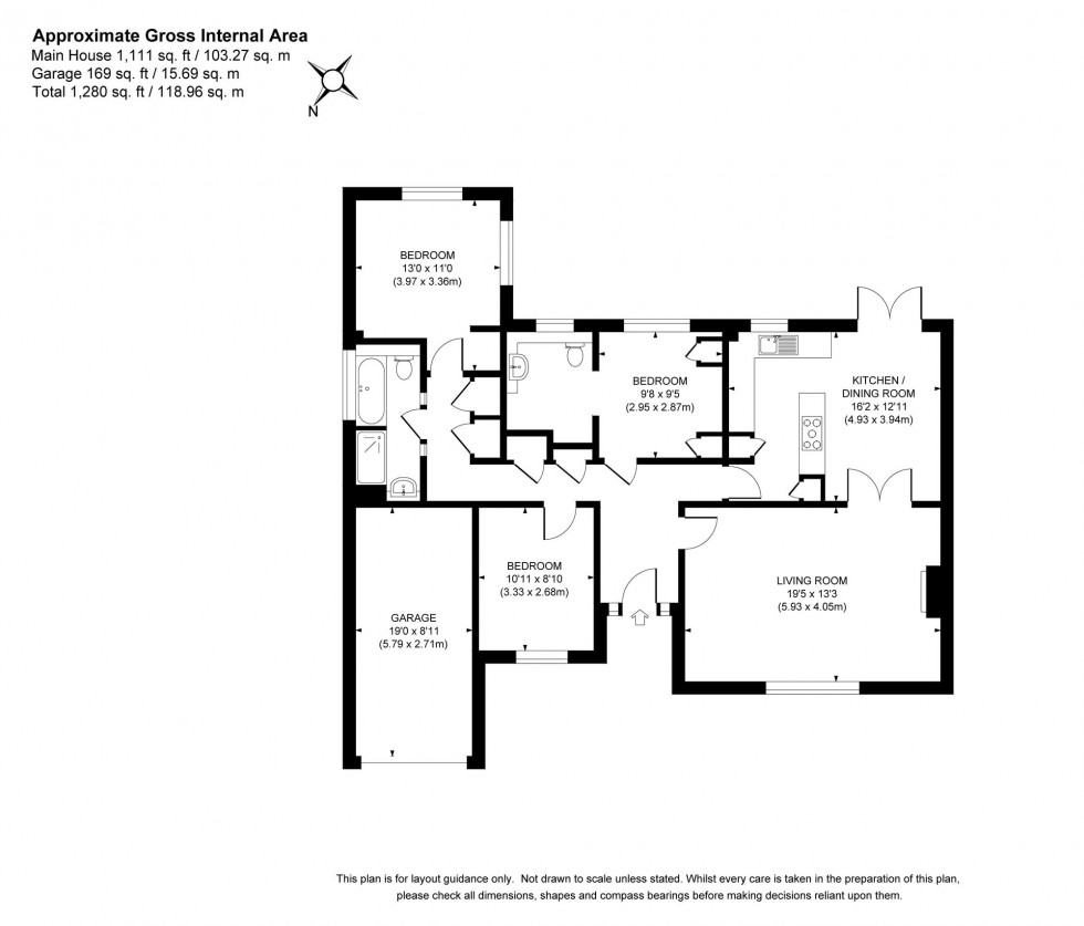 Floorplan for Blackthorns Close, Lindfield, RH16