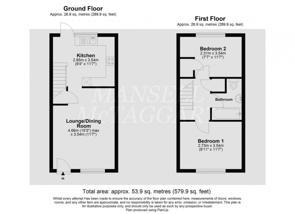 Floorplan for Chelwood Close, Crawley, RH10