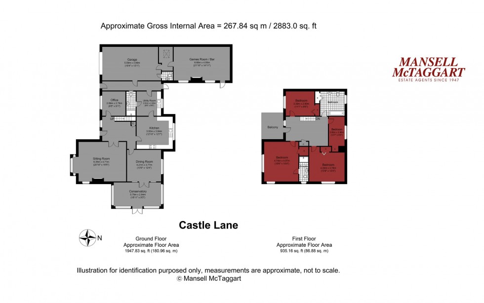 Floorplan for Castle Lane, Bramber, BN44