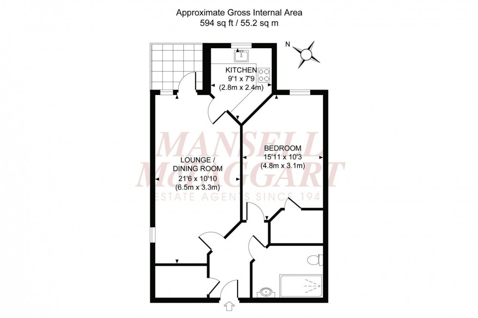 Floorplan for The Brow, Corbett Court The Brow, RH15
