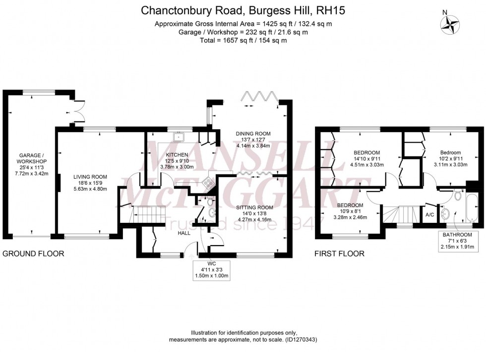 Floorplan for Chanctonbury Road, Burgess Hill, RH15