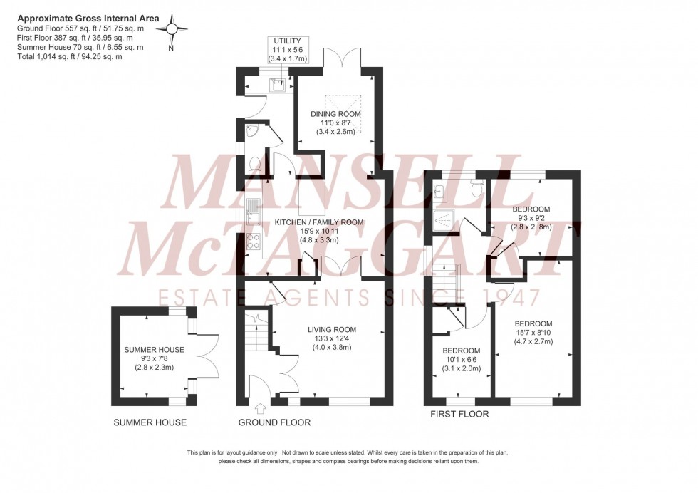 Floorplan for Burners Close, Burgess Hill, RH15