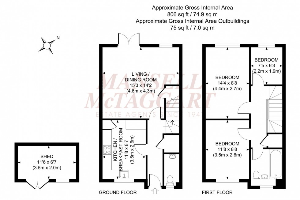 Floorplan for Cromwell Mews, Burgess Hill, RH15