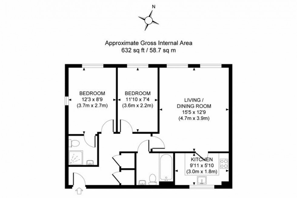 Floorplan for Middle Village, Haywards Heath, RH16