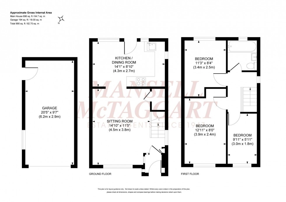 Floorplan for Valebridge Drive, Burgess Hill, RH15