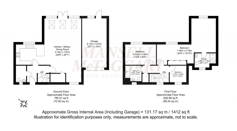 Floorplan for Heydon Way, Broadbridge Heath, RH12