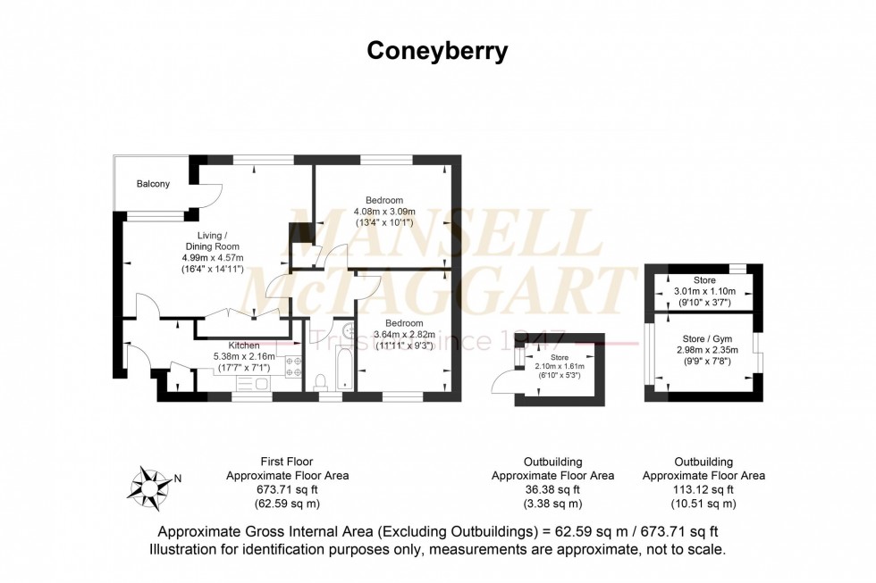 Floorplan for Coneyberry, Reigate, RH2