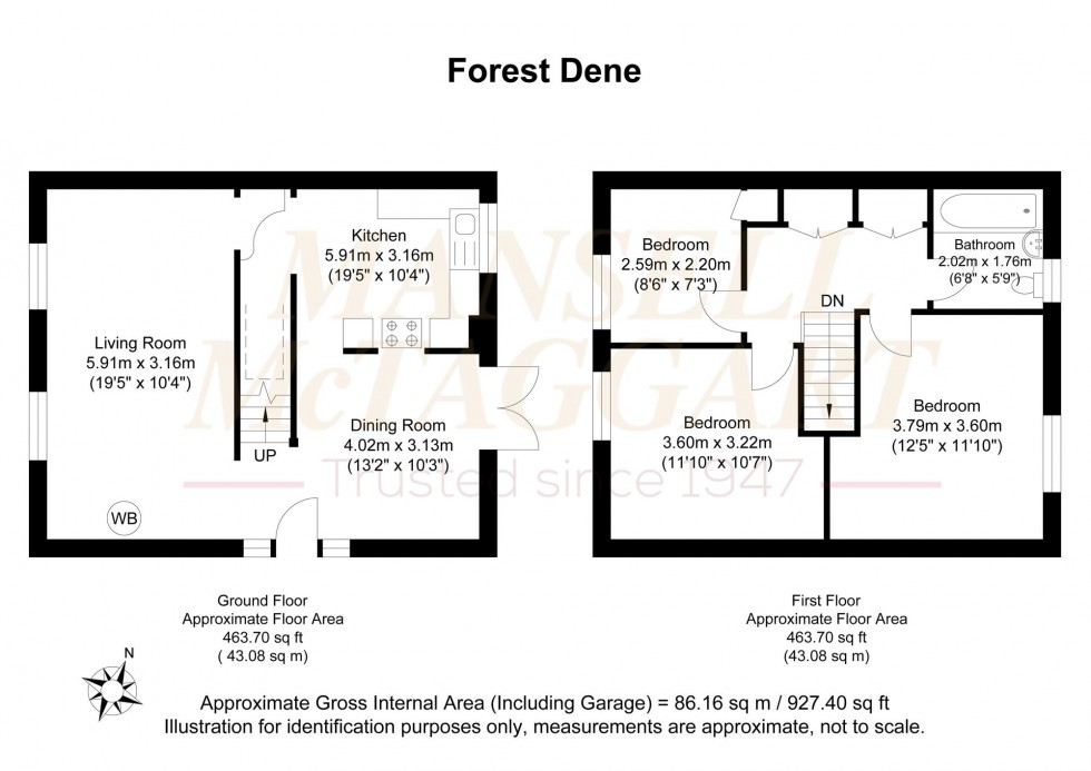 Floorplan for Forest Dene, Crowborough, TN6