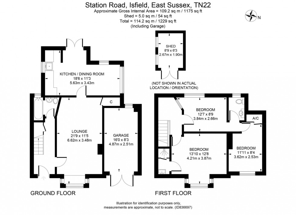 Floorplan for Isfield, Uckfield, TN22