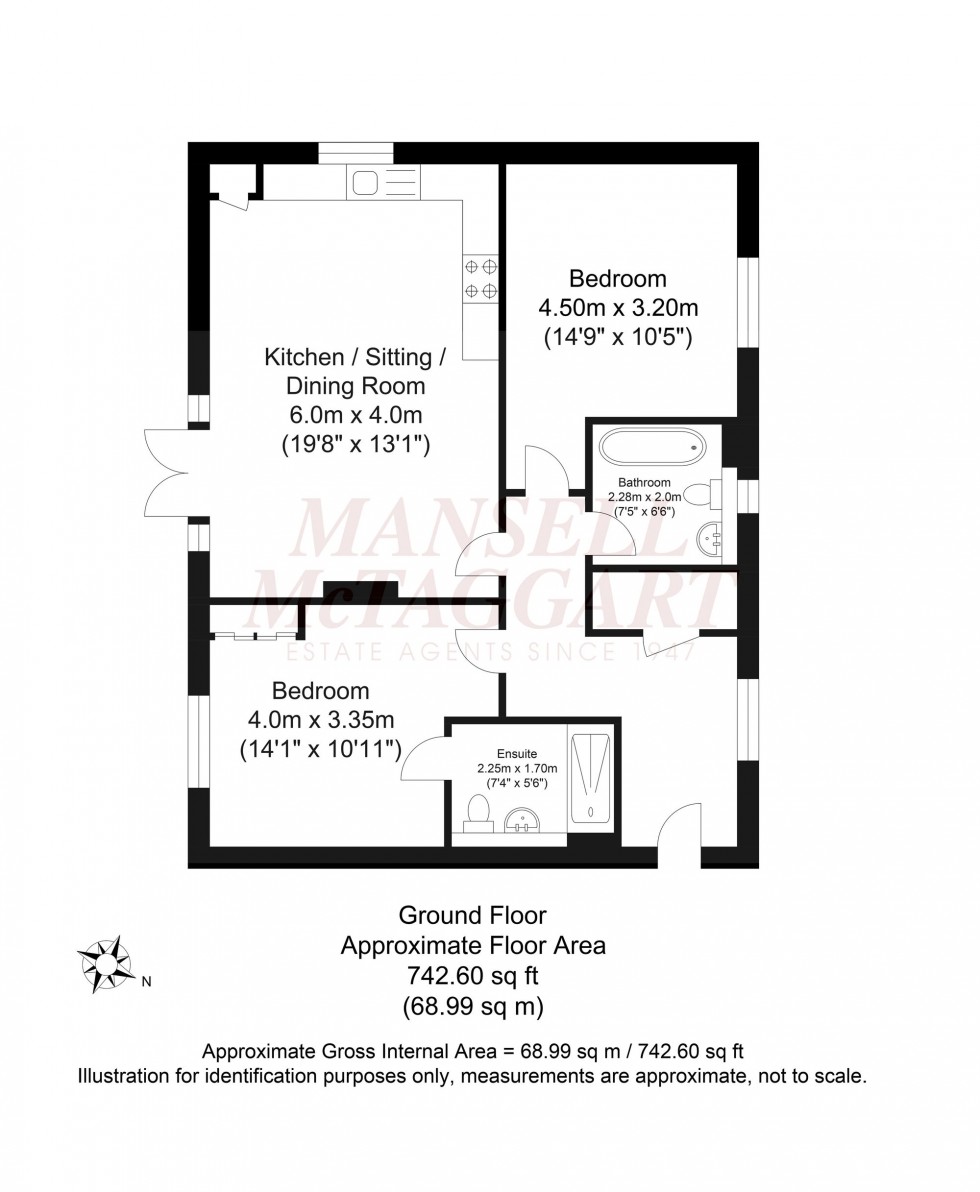 Floorplan for Bricklayer Lane, Faygate, RH12