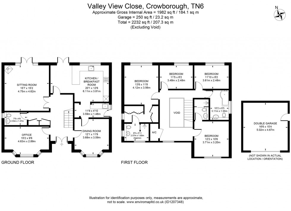 Floorplan for Valley View Close, Crowborough, TN6