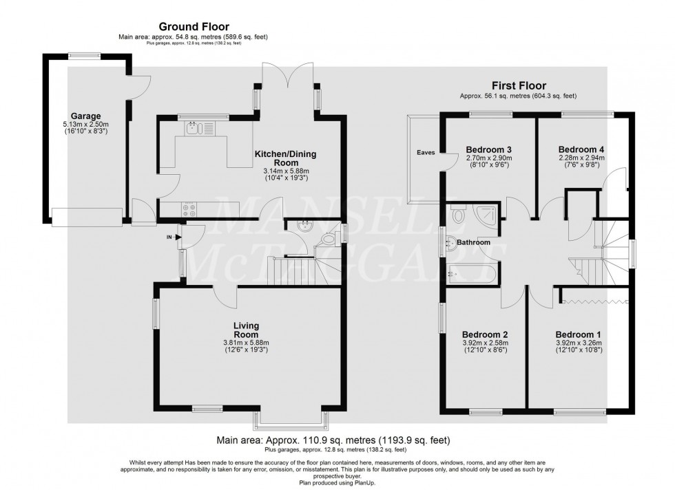 Floorplan for Alders View Drive, East Grinstead, RH19
