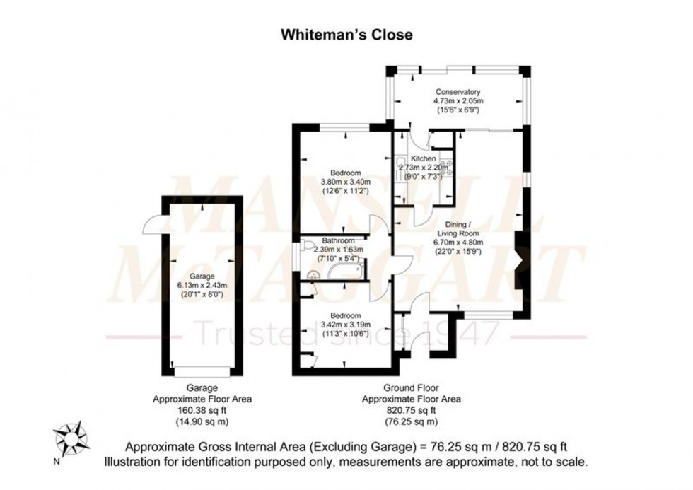 Floorplan for Whitemans Close, Cuckfield, RH17