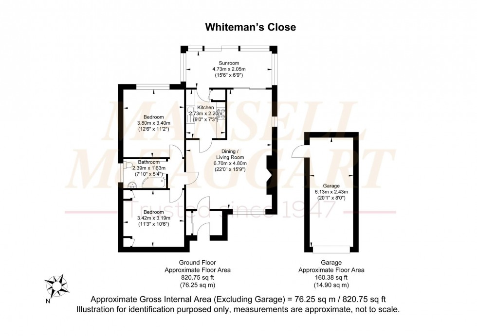 Floorplan for Whitemans Close, Cuckfield, RH17