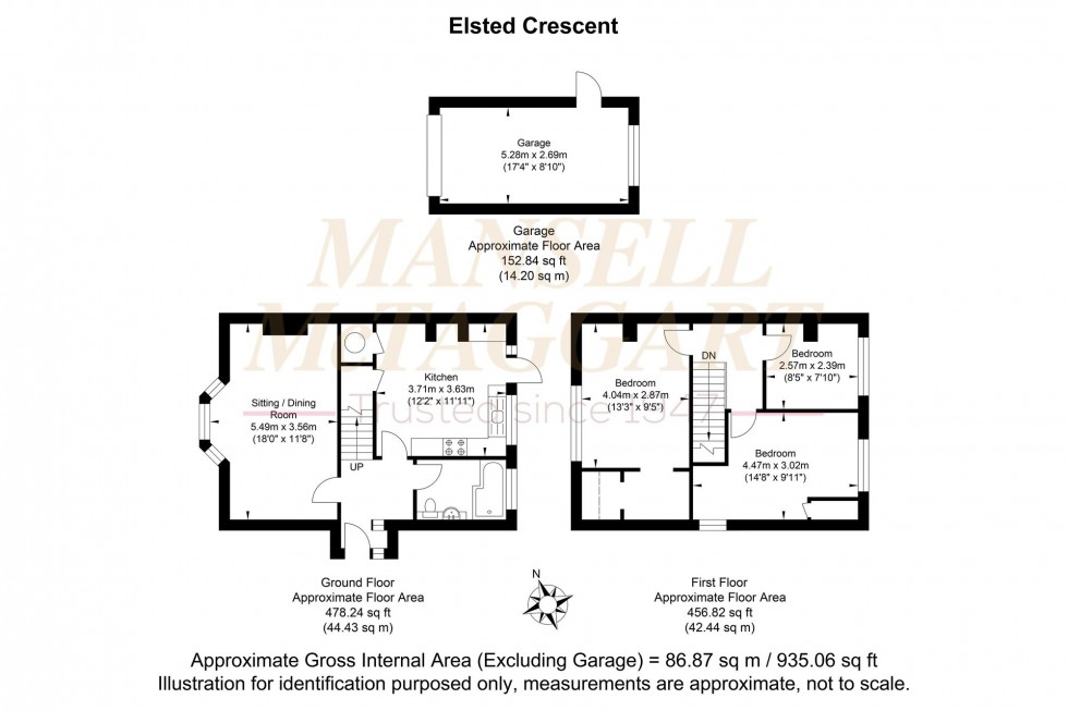 Floorplan for Elsted Crescent, Brighton, BN1