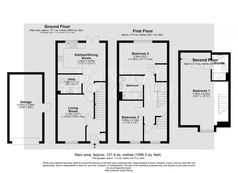 Floorplan for Butlers Way, East Grinstead, RH19