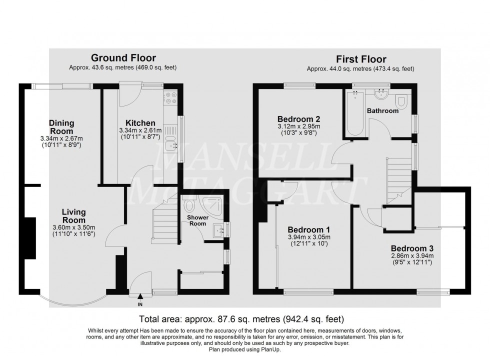 Floorplan for Filbert Crescent, Crawley, RH11