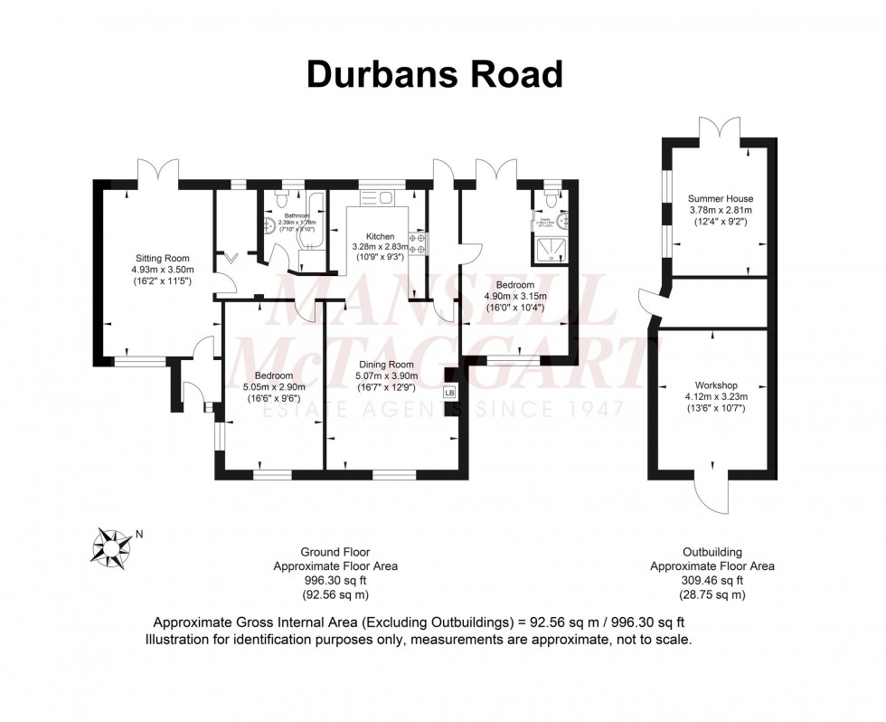 Floorplan for Durbans Road, Wisborough Green, RH14