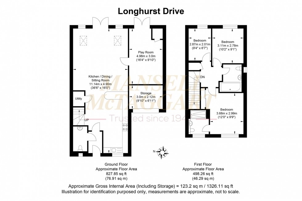 Floorplan for Longhurst Drive, Billingshurst, RH14