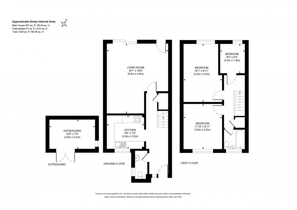Floorplan for Rowan Close, Haywards Heath, RH16