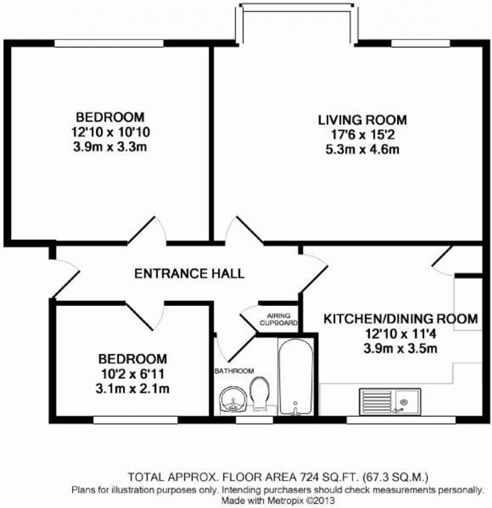 Floorplan for Kings Way, Benjamin Lodge Kings Way, RH15