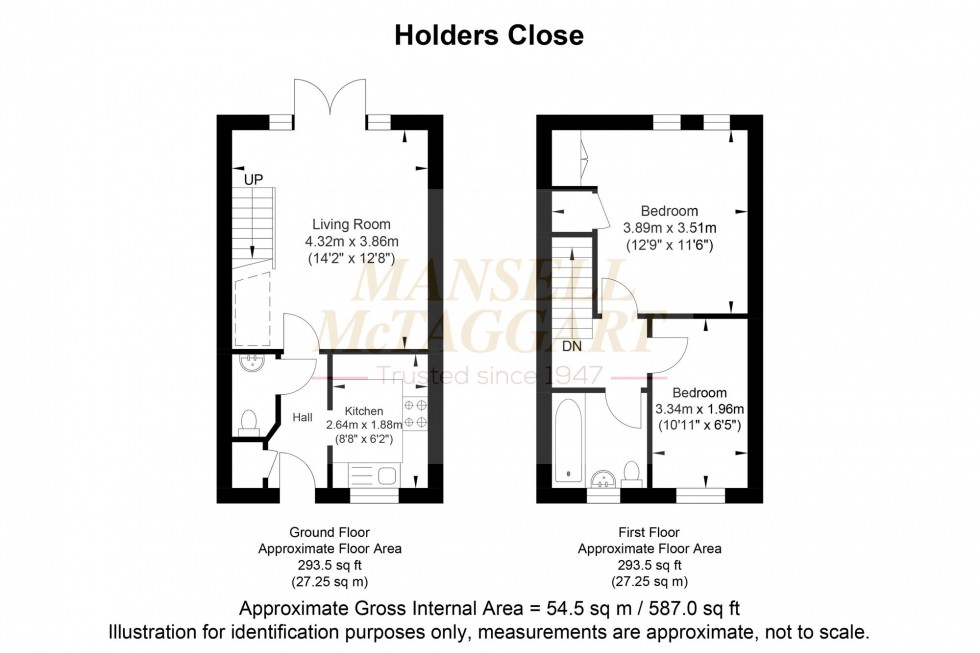 Floorplan for Holders Close, Billingshurst, RH14