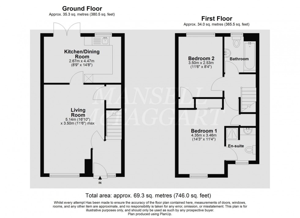 Floorplan for Lyon Close, Maidenbower, RH10